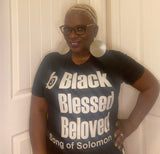 Short-Sleeve Unisex Black Blessed Beloved T-Shirt