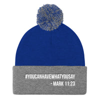 Pom Pom Knit Cap