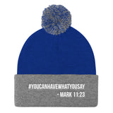 Pom Pom Knit Cap