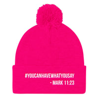 Pom Pom Knit Cap
