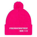 Pom Pom Knit Cap