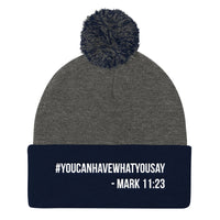 Pom Pom Knit Cap