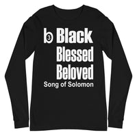 B3 Black Blessed Beloved Unisex Long Sleeve Tee