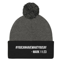 Pom Pom Knit Cap