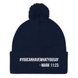 Pom Pom Knit Cap