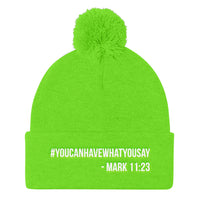 Pom Pom Knit Cap