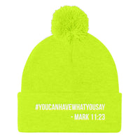 Pom Pom Knit Cap