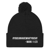 Pom Pom Knit Cap