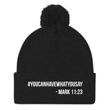 Pom Pom Knit Cap